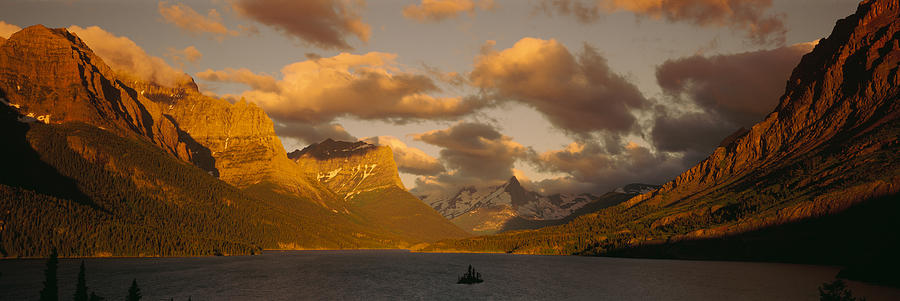 Glacier Bay National Park Photograph - Mountains Surrounding A Lake, St. Mary by Panoramic Images