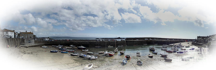 Boat Photograph - Mousehole Panorama by Linsey Williams