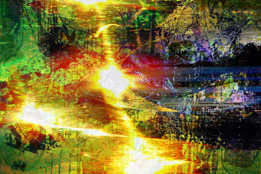 Movement Through Sunlight - Garden Light Painting by Marie Jamieson