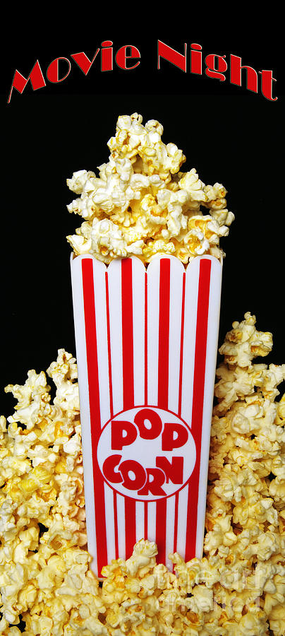Movie Night Pop Corn Photograph by Andee Design
