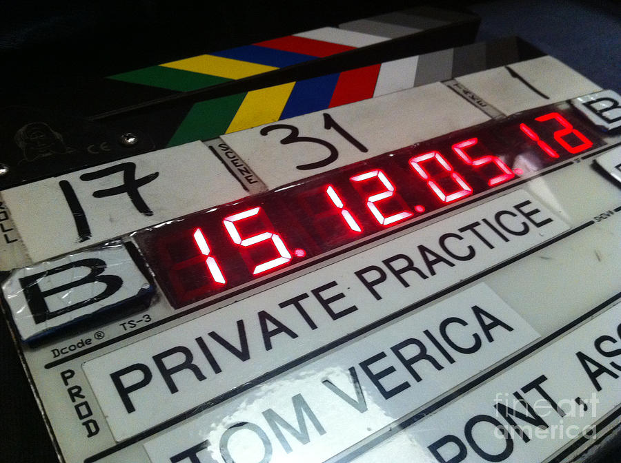 Hollywood Photograph - Movie Slate from Private Parctice by Micah May