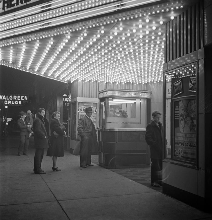 Movie Theatre, 1941 Photograph by Granger