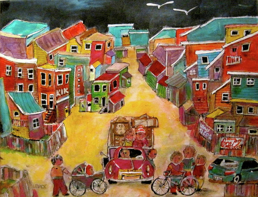 Car Painting - Moving Day July by Michael Litvack