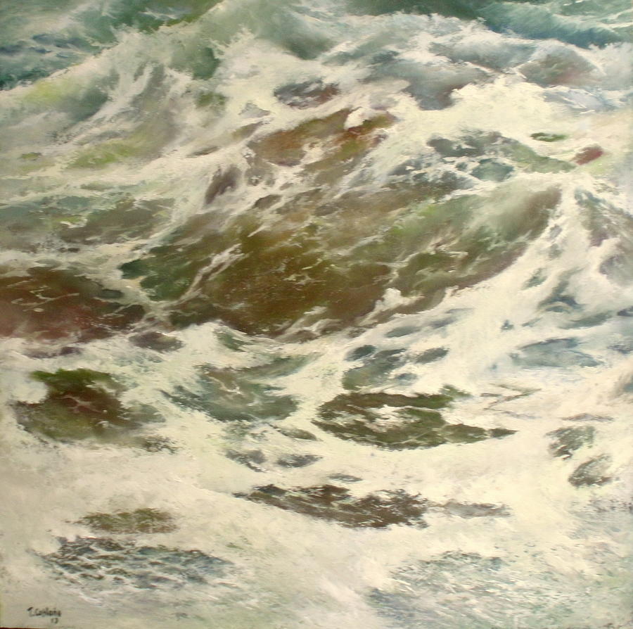 Moving sea Painting by Tomas Castano