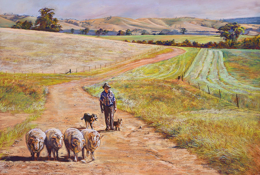 Moving the Rams Painting by Lynda Robinson
