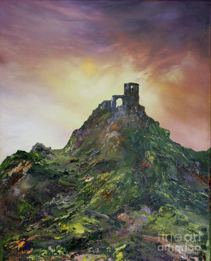Mow Cop Folly  Cheshire Painting by Jean Walker