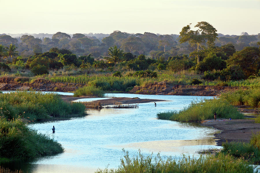 Mozambique, Evening On The Meluli River Photograph by John Seaton Callahan