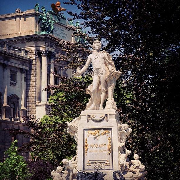 Summer Photograph - Mozart Monument, Vienna #vienna #mozart by Sergey Churkin
