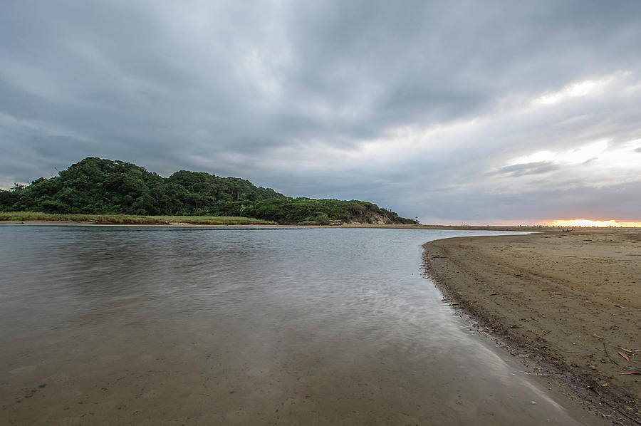 Mpenjati River Estuary At Dawn, Kwazulu Photograph by Peter Chadwick