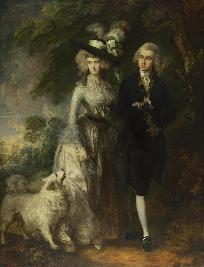 Mr and Mrs William Hallett. The Morning Walk Painting by Thomas Gainsborough