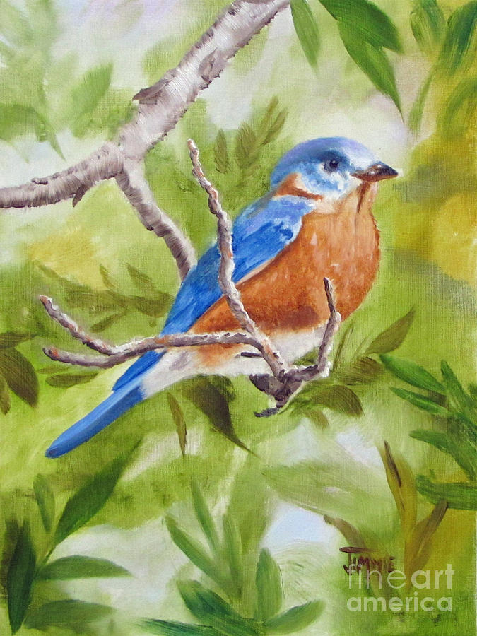 Mr. Bluebird Painting by Jimmie Bartlett