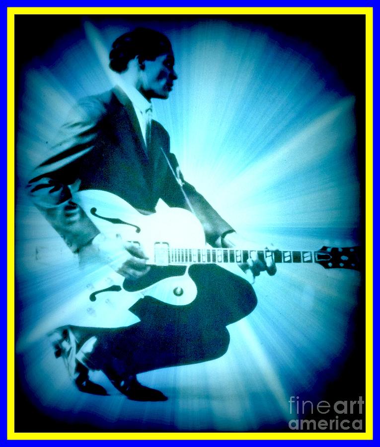 Mr Chuck Berry Blueberry Hill Style Edited Photograph by Kelly Awad