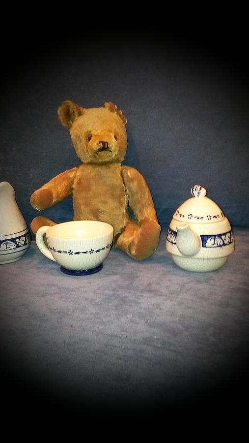Tea Photograph - Mr. Edward Bear Takes Afternoon Tea by Jennifer Fliegel