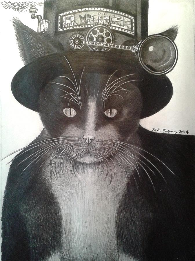 Surrealism Drawing - The Wizard Of Fuzz by Richie Montgomery