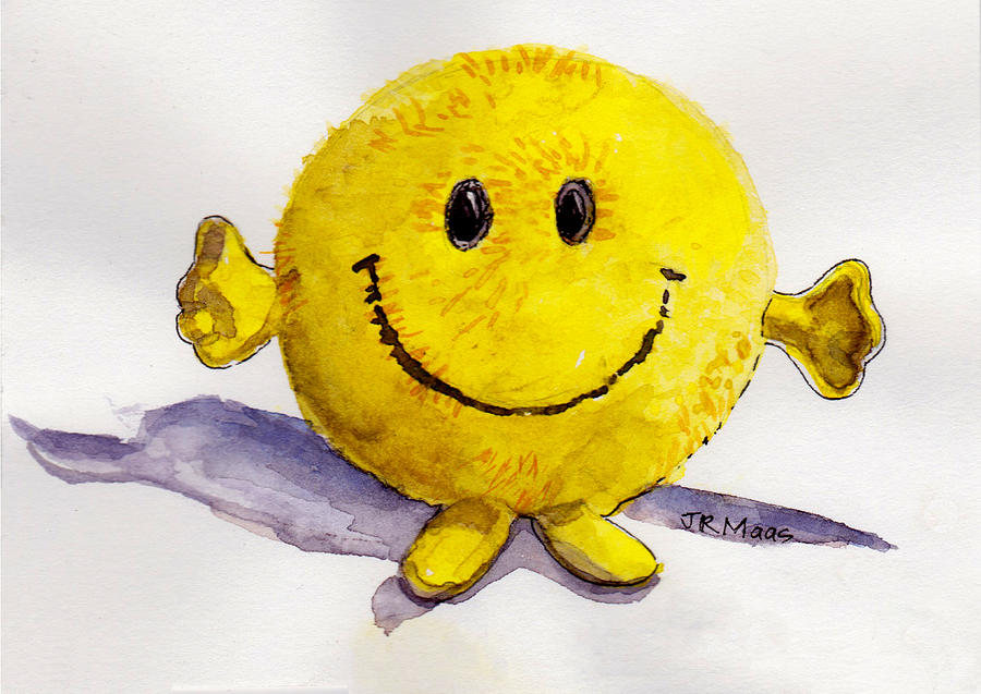 Mr Happy Painting by Julie Maas