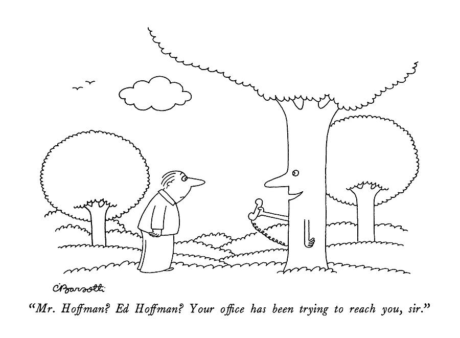 Mr. Hoffman?  Ed Hoffman?  Your Office Drawing by Charles Barsotti