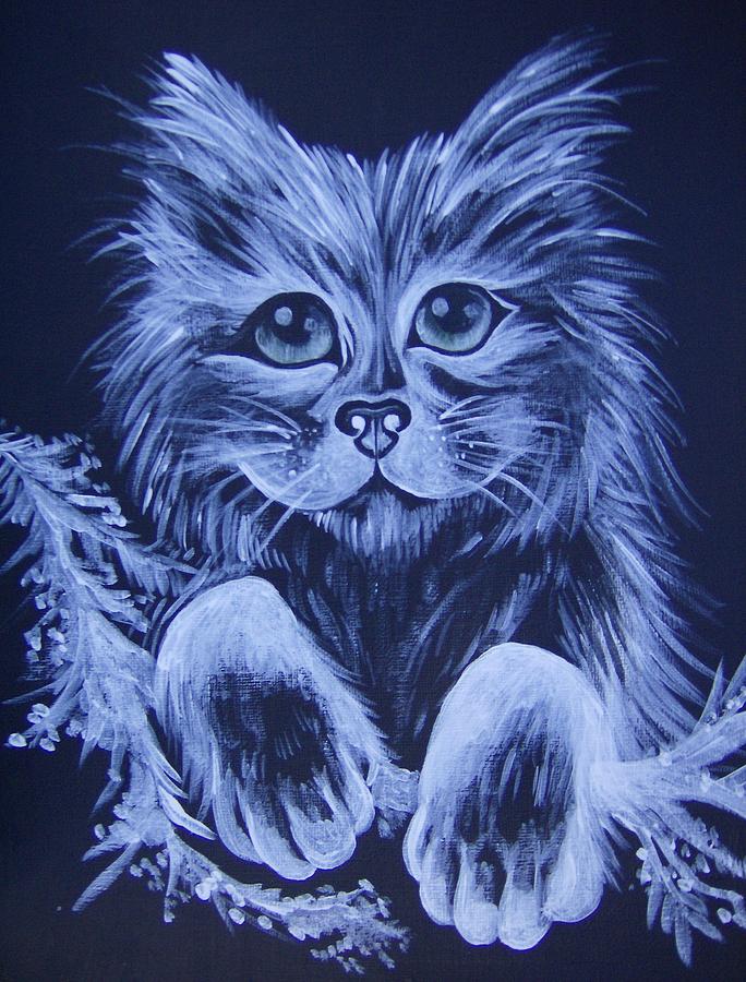 Cat Painting - Mr. Kitty by Leslie Manley