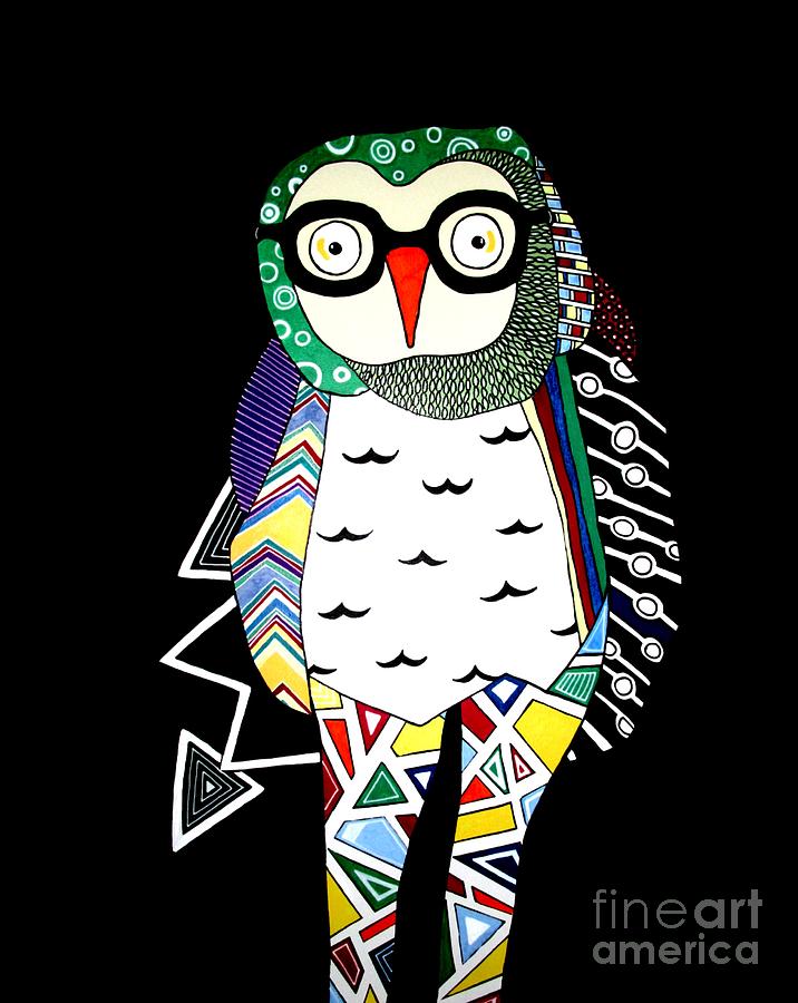 Mr. Owl Painting by Amy Sorrell