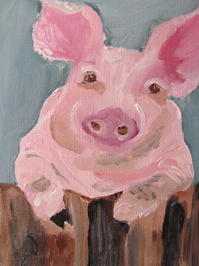 Mr Piglet Painting by Susan Voidets