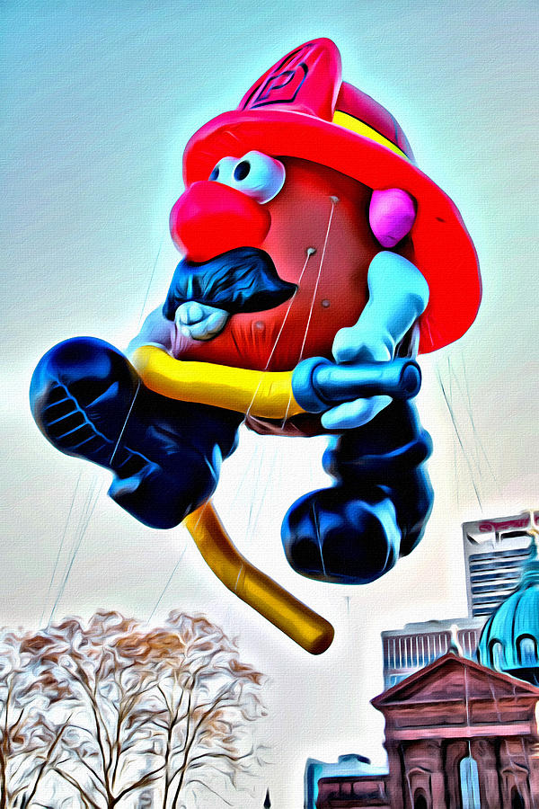 Mr. Potato Fireman Balloon Photograph by Alice Gipson