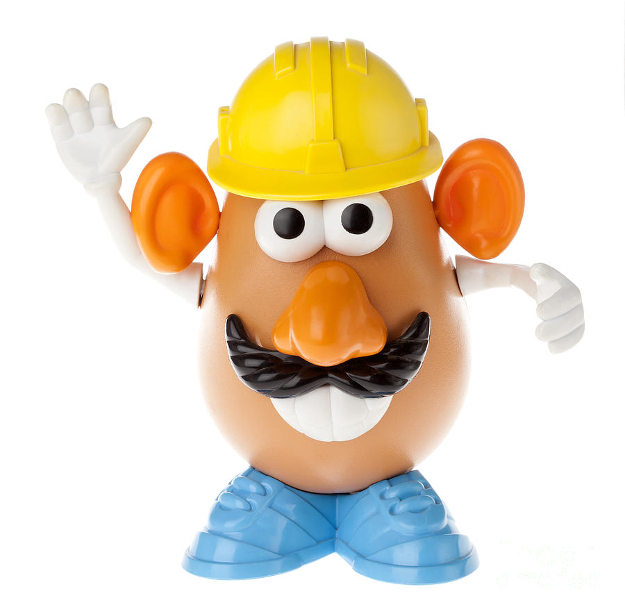 Toy Story Photograph - Mr. Potato Head - Construction Worker Frontal by Eldad Carin