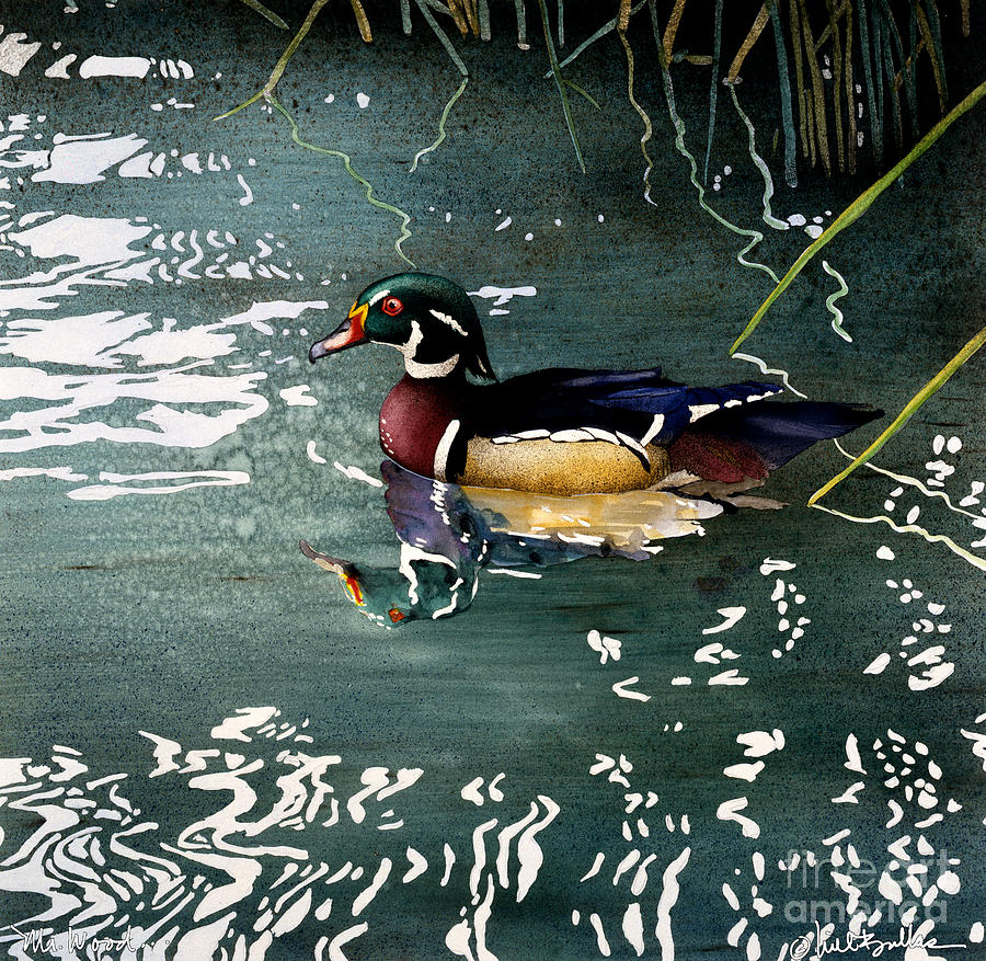 Duck Painting - Mr Wood... by Will Bullas
