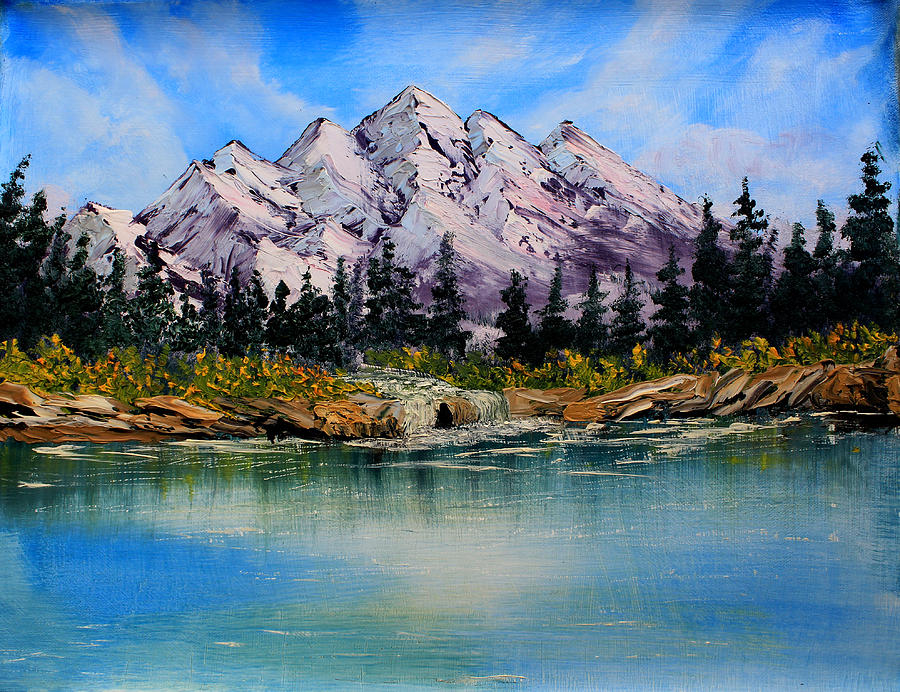 Mountain Painting - Mr24243 by Madhubala Alla