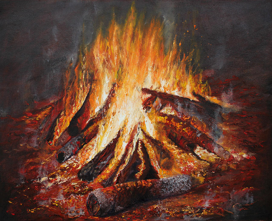 Fire Painting - Mr34242 by Madhubala Alla