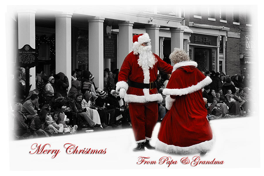 Merry Christmas Photograph - Mr.and Mrs Santa Claus Dancing  by Randall Branham