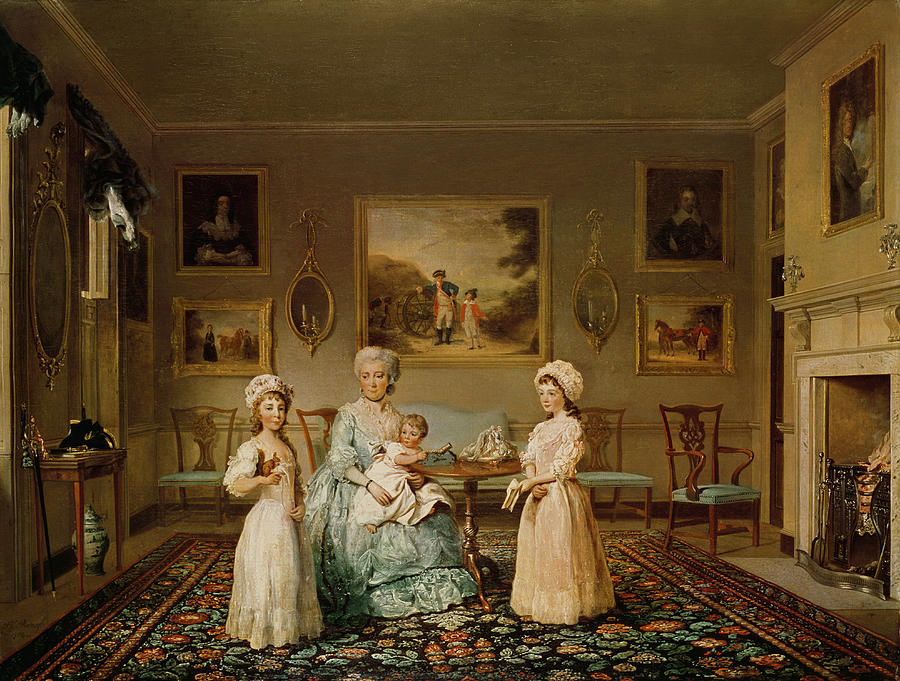 Portrait Photograph - Mrs Congreve And Her Children In Their London Drawing Room, 1782 Oil On Canvas by Philip Reinagle