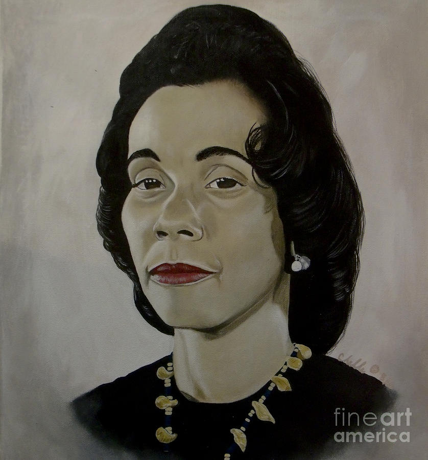 Mrs. Coretta Scott King Painting by Michelle Brantley