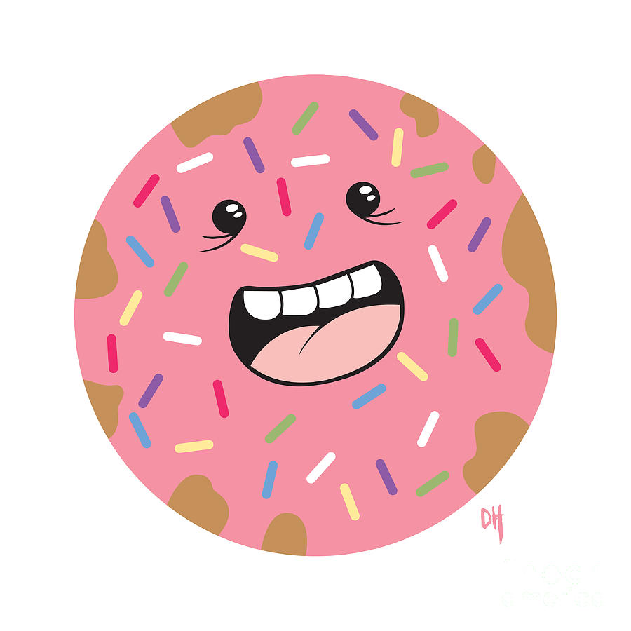 Donut Digital Art - Mrs. Donuts by Dawn Houston