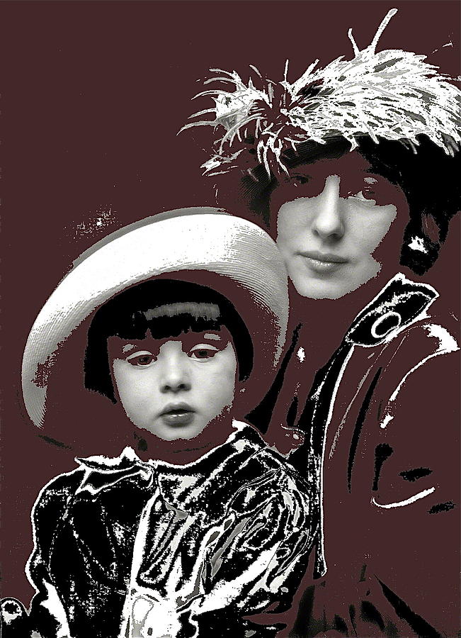 Mrs. Evelyn Nesbit Thaw and son Arnold Genthe photo New York 1913-2014 Photograph by David Lee Guss