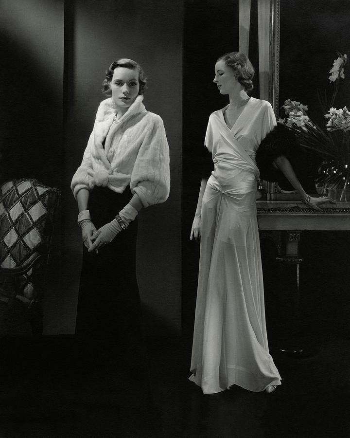 Mrs. Francis A. Wyman Wearing An Ermine Jacket Photograph by Edward Steichen
