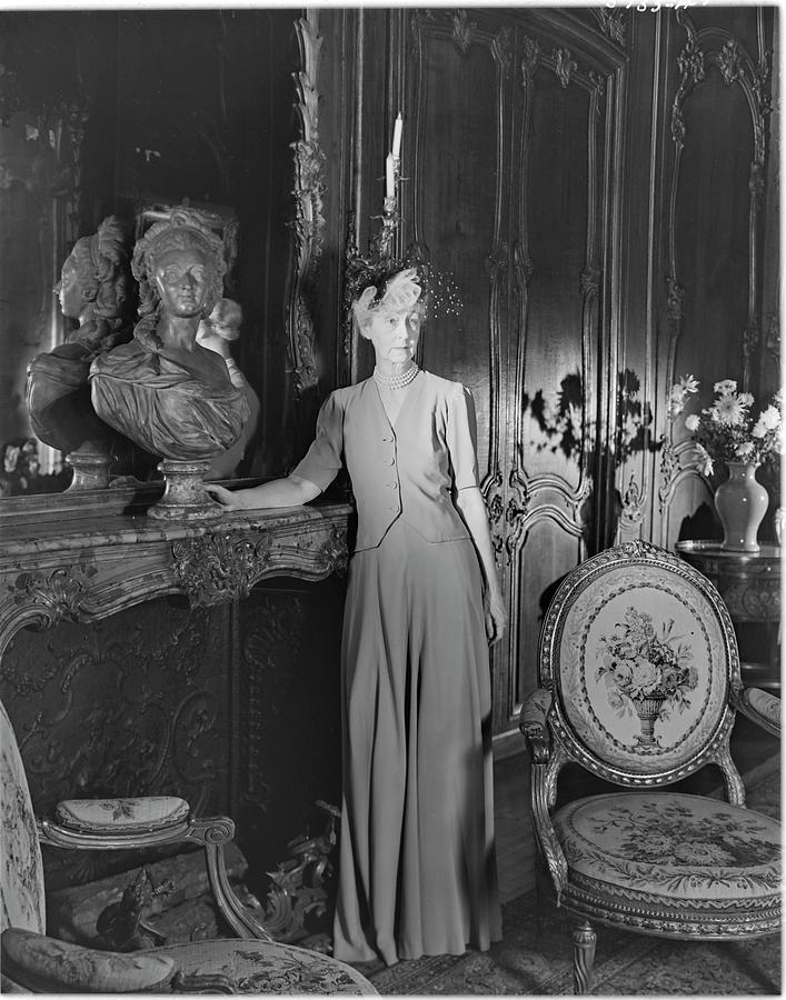 Mrs. Jacques Vanderbilt In An Ornate Room Photograph by Horst P. Horst