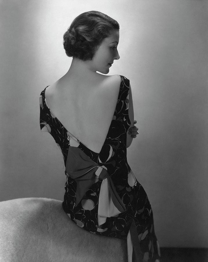 Mrs. Jules Glaenzer Wearing A Crepe Dress Photograph by Edward Steichen