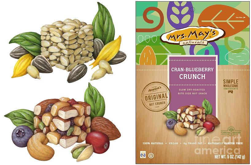 Food Painting - Mrs. Mays Crunch Snack Food Illustrations by Douglas Schneider Food Painting - Mrs. Mays Crunch Snack Food Illustrations by Douglas Schneider
