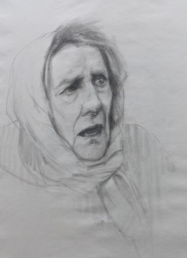 Woman Drawing - 005 by Irena  Jablonski