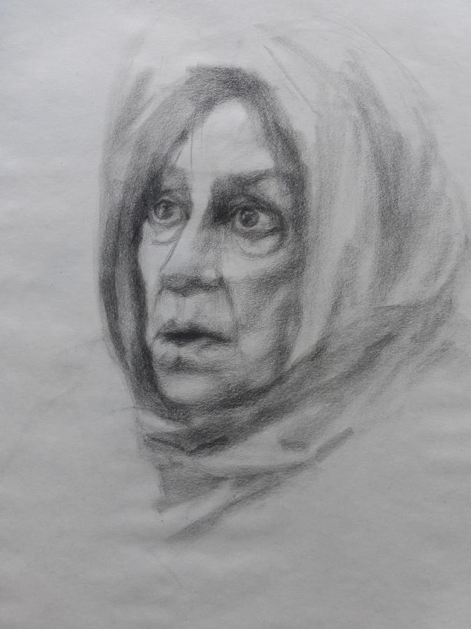 Woman Drawing - 007 by Irena  Jablonski