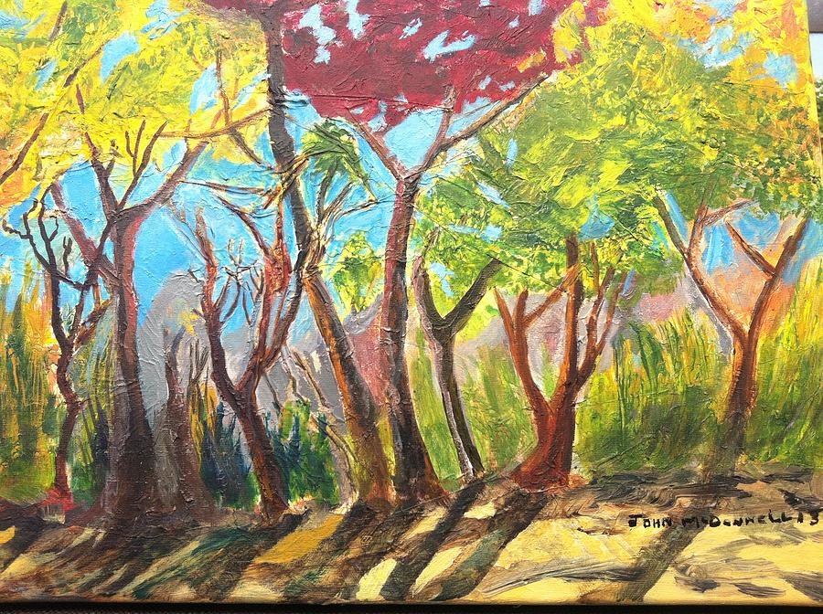 Msasa Trees Painting by John McDonnell | Fine Art America