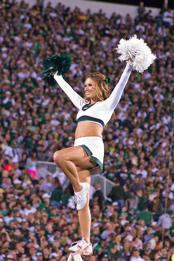 MSU Cheerleader  Photograph by John McGraw
