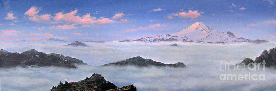Mt. Baker Above The Clouds Painting