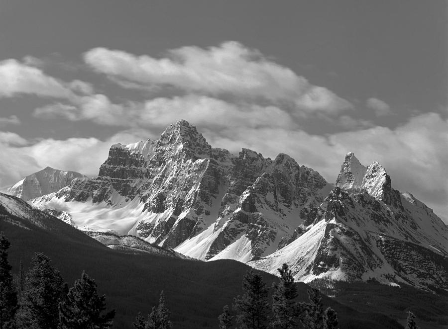 1M3840-Mt Confederation BW Photograph by Ed  Cooper Photography