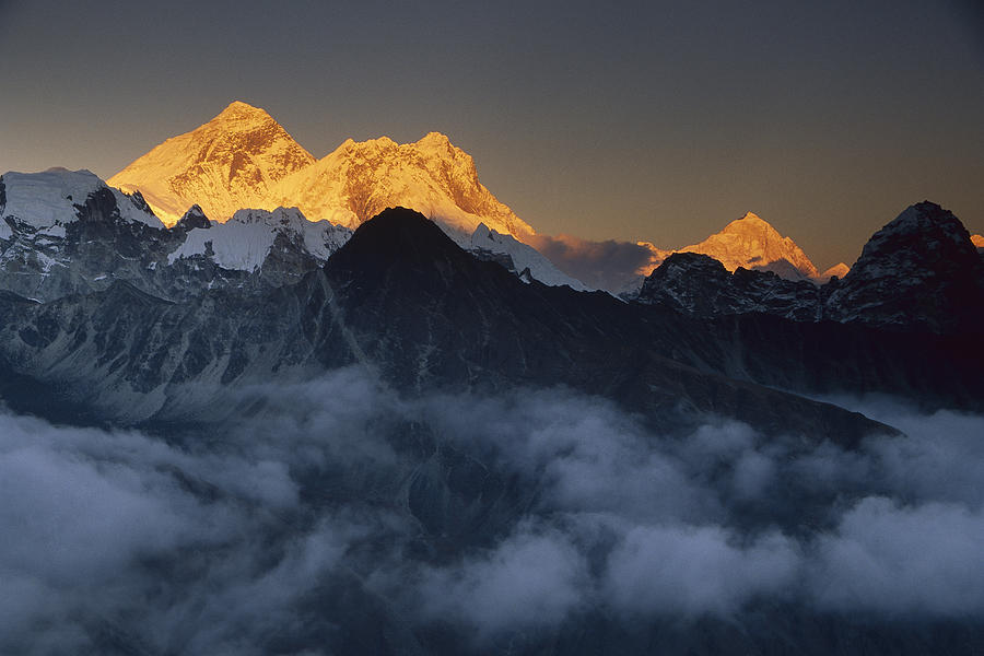 Mt Everest Lhotse And Makalu Nepal Photograph by Colin Monteath