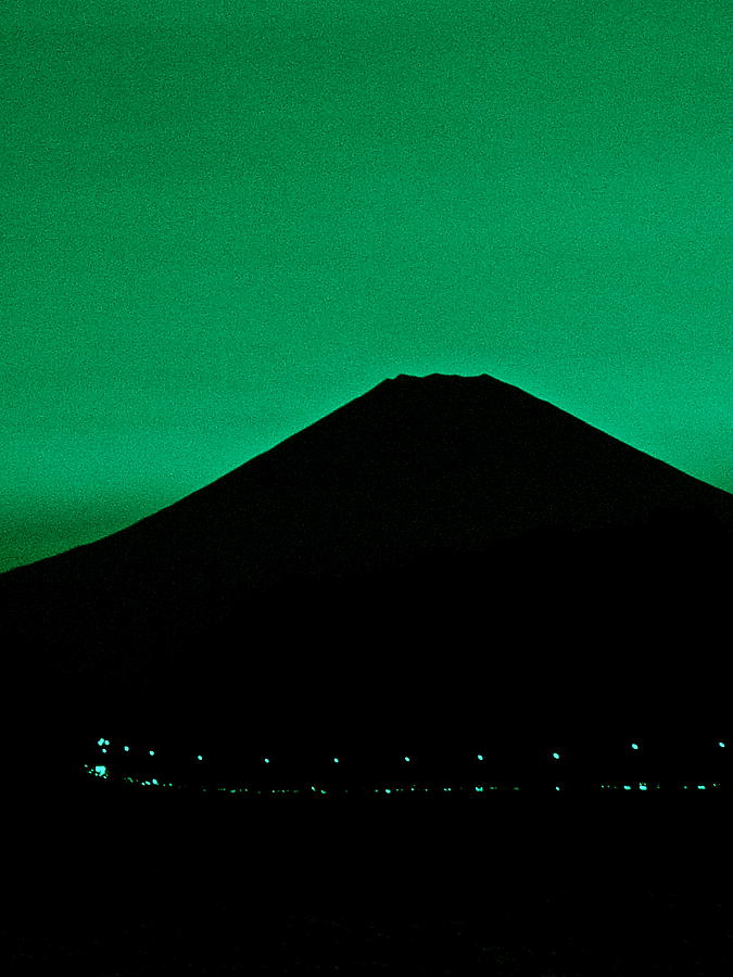 Sunset Photograph - Mt Fuji at Dusk - 2 by Larry Knipfing
