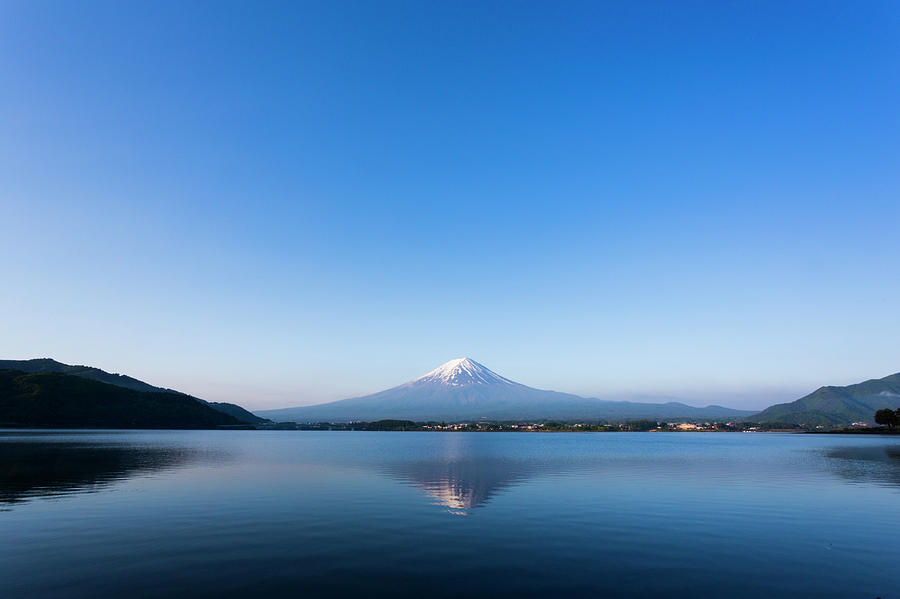Mt. Fuji Reflected In Lake, Kawaguchiko Photograph by Ultra.f