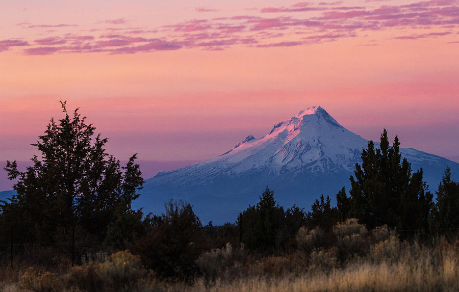 Mt Hood at Sunset Photograph by Angie Vogel