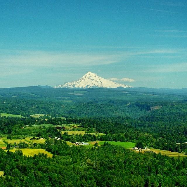 Nature Photograph - Mt. Hood Looking Gorgeous On A by Mike Warner