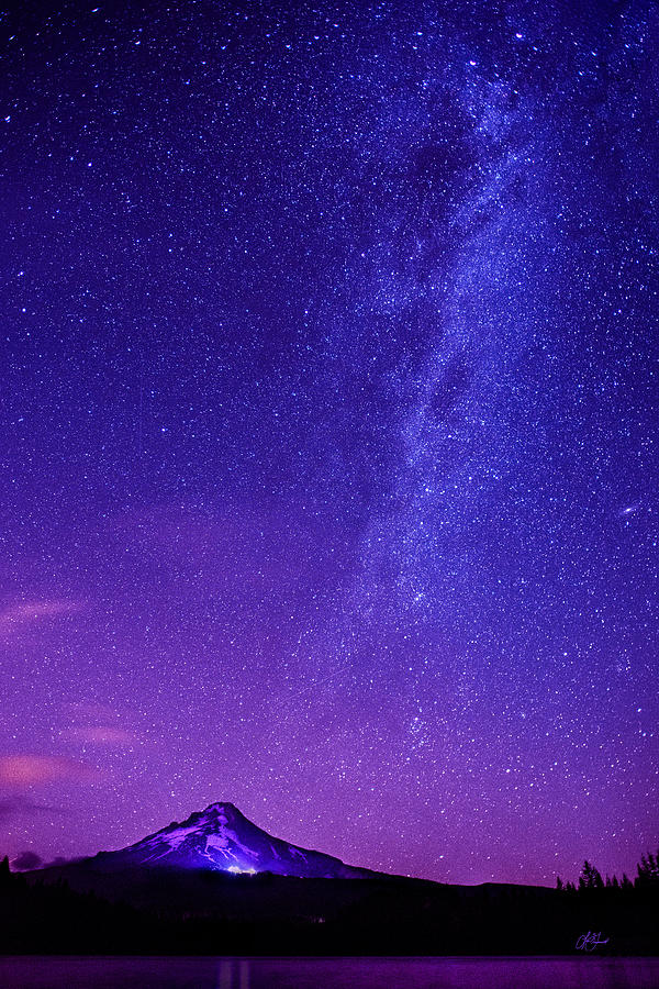 Mt. Hood Milky Way 01 Photograph by Lori Grimmett