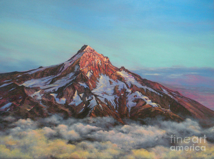 Mt Hood North Face Painting by Jeanette French